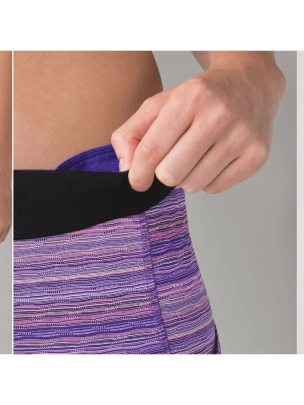 Lululemon What The Sport Short Space Dye Twist Iris Flower Pink Shell